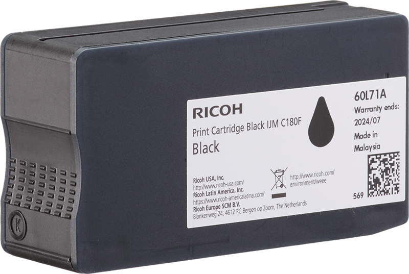 Ricoh Black Ijm C F Schwarz Tintenpatrone Prindo De