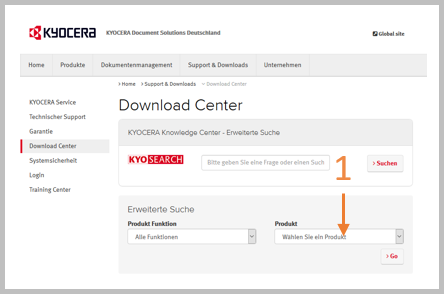 Kyocera testseite drucken