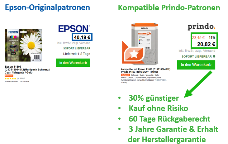 Epson Druckerpatronen & Toner günstig kaufen