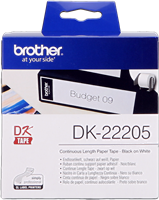 Brother Endlosetikett DK-22205 Schwarz auf Weiß