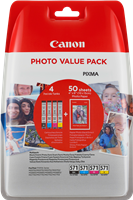 Canon CLI-571 Photo Value Pack Schwarz / Cyan / Magenta / Gelb Value Pack