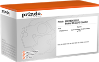 Prindo Endlosetiketten kompatibel mit Brother DK-22212 Schwarz auf Weiß