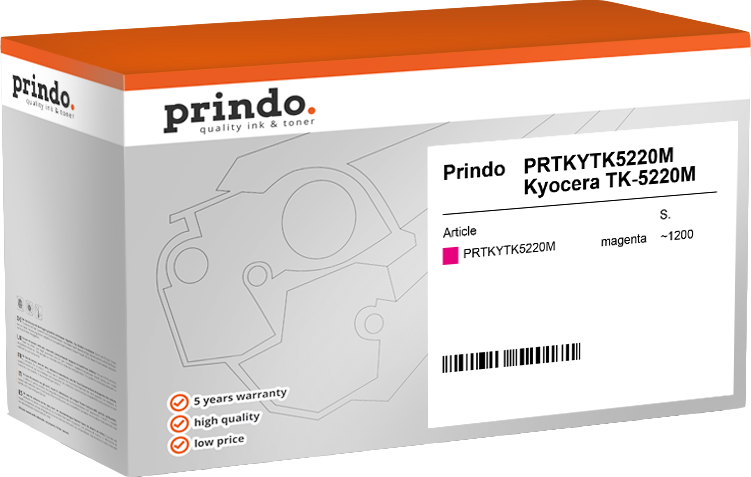 Prindo PRTKYTK5220M Magenta Toner