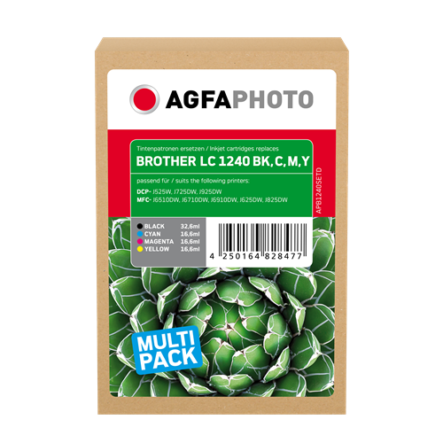 Agfa Photo LC1240BK,C,M,Y Multipack Schwarz / Cyan / Magenta / Gelb