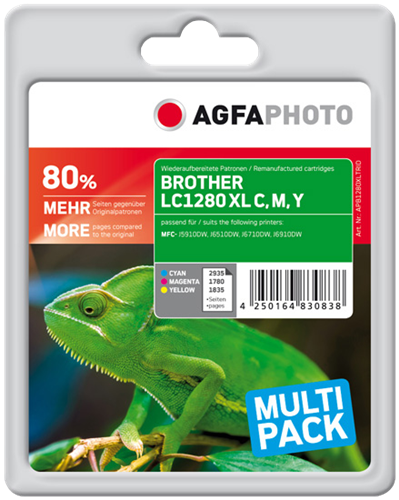Agfa Photo LC1280XLC,M,Y Multipack Cyan / Magenta / Gelb