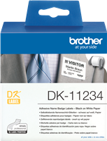Brother DK-11234 Namensetiketten wiederablösbar Schwarz auf Weiß