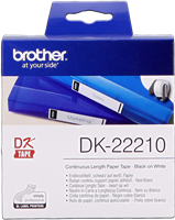 Brother DK-22210 Endlosetiketten 29mm x 30,48m Schwarz auf Weiß