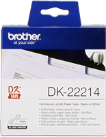 Brother Endlosetikett DK-22214 Schwarz auf Weiß