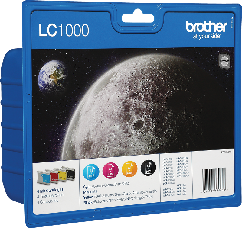 Brother DCP-560CN LC-1000-BK C M Y