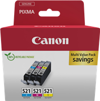 Canon CLI-521 Multipack Cyan / Magenta / Gelb