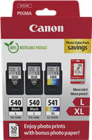 Canon PG-540L+CL-541XL Schwarz / mehrere Farben / Weiss Value Pack
