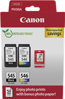 Canon PG-545 + CL-546 Schwarz / mehrere Farben / Weiss Value Pack