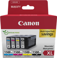 Canon PGI-1500 XL Multipack Schwarz / Cyan / Magenta / Gelb