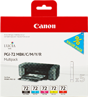 Canon PGI-72 Multipack Schwarz / Cyan / Magenta / Gelb / Rot