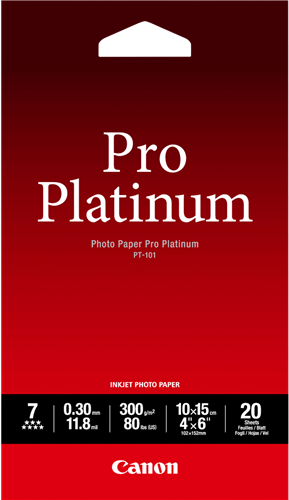Canon Fotopaier Pro Platinum 10x15cm Weiss