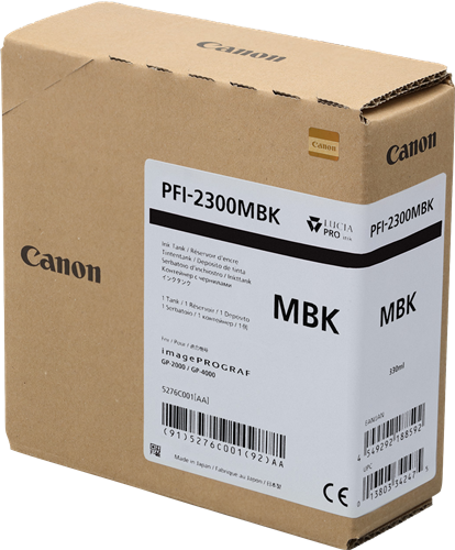 Canon PFI-2300mbk Schwarz (Matt) Druckerpatrone