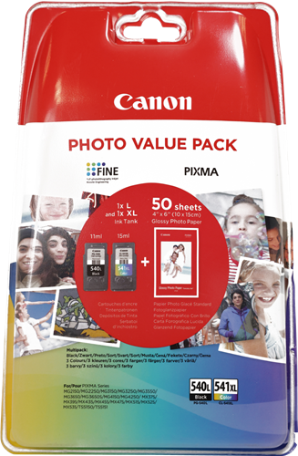 Canon PIXMA MG3650 PG-540L/CL-541XL Photo Value Pack