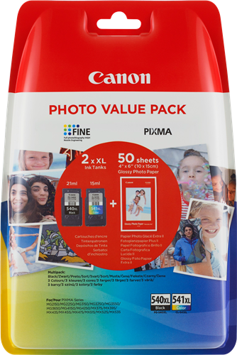 Canon PIXMA MG3650S BK PG-540XL CL-541XL Photo Value Pack