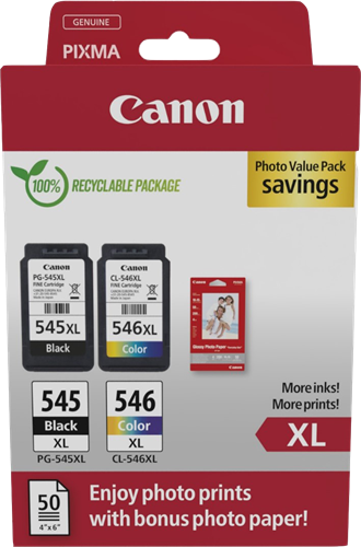 Canon PG-545XL + CL-546XL Schwarz / mehrere Farben Value Pack