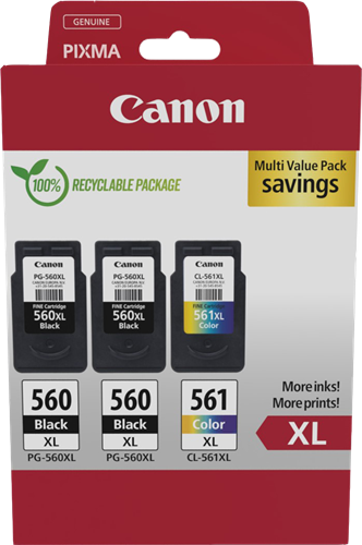 Canon PG-560XL+CL-561XL Multipack Schwarz / mehrere Farben