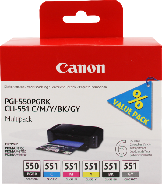 Canon PIXMA iX6850 PGI-550 + CLI-551