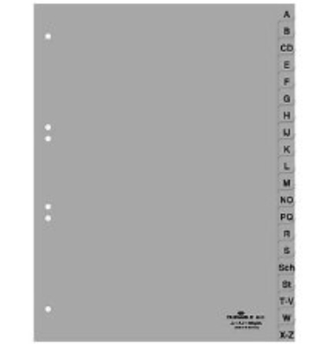 DURABLE Kunststoff-Register A4, 20-tlg., A-Z 