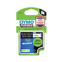 DYMO D1 Vinylband 12mm x 5,5m 1978364 Schriftband Schwarz auf Weiß