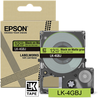Epson LK-4GBJ Schriftband Schwarz auf Grün