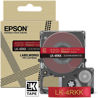 Epson LK-4RKK Schriftband Gold auf Rot