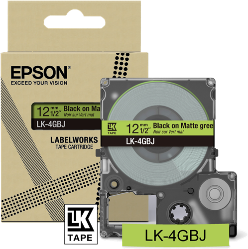 Epson LK-4GBJ Schriftband Schwarz auf Grün