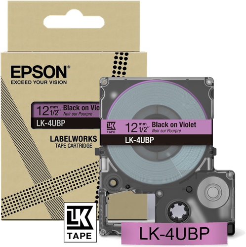 Epson LK-4UBP Schriftband Schwarz auf Violett