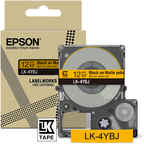 Epson LK-4YBJ Schriftband Schwarz auf Gelb