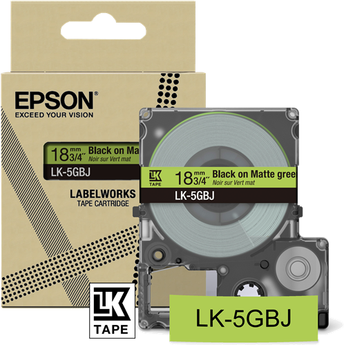 Epson LK-5GBJ Schriftband Schwarz auf Grün