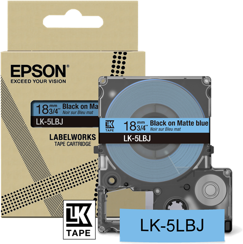 Epson LK-5LBJ Schriftband Schwarz auf Blau