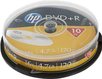HP 1x10 DVD+R / 4.7GB / Cakebox 