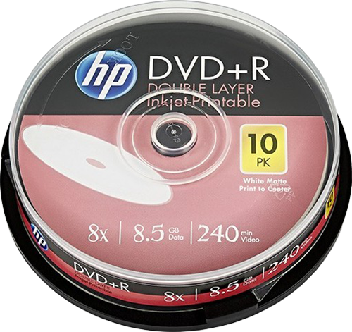 HP 1x10 DVD+R DL / 8.5GB / Cakebox 