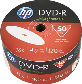 HP 1x50 DVD-R / 4.7GB / Bulk Pack 