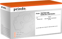 Prindo Adress-Etiketten 29x62 mm Schwarz auf Weiß