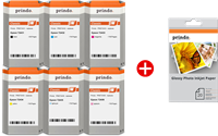 Prindo PRSET2438 MCVP Schwarz / Cyan / Magenta / Gelb / Cyan (hell) / Magenta (hell) Value Pack