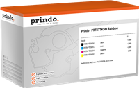 Prindo PRTKYTK580 Rainbow Schwarz / Cyan / Magenta / Gelb Value Pack