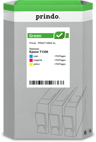 Prindo Green XL Multipack Cyan / Magenta / Gelb