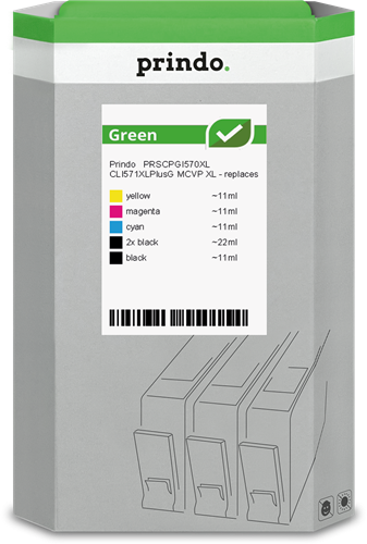Prindo Green XL Multipack Schwarz / Schwarz / Cyan / Magenta / Gelb
