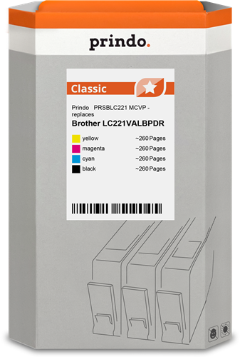 Prindo PRSBLC221 MCVP Multipack Schwarz / Cyan / Magenta / Gelb
