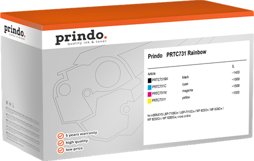 Prindo PRTC731 Rainbow Schwarz / Cyan / Magenta / Gelb Value Pack