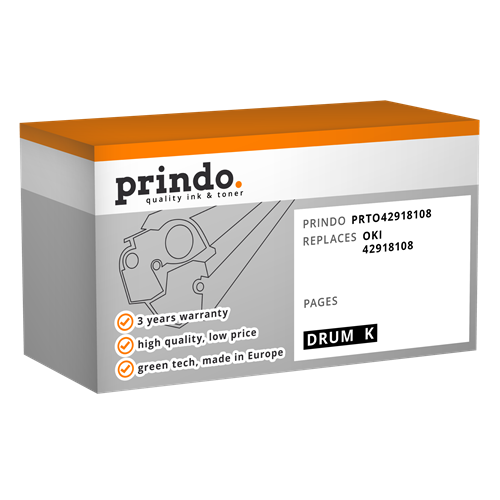 Prindo PRTO42918108 Bildtrommel Schwarz