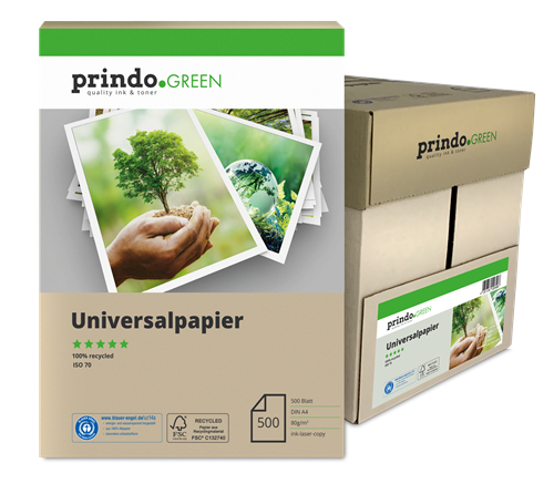 Prindo Recycling Universal-Kopierpapier rauchweiß A4 Weiss