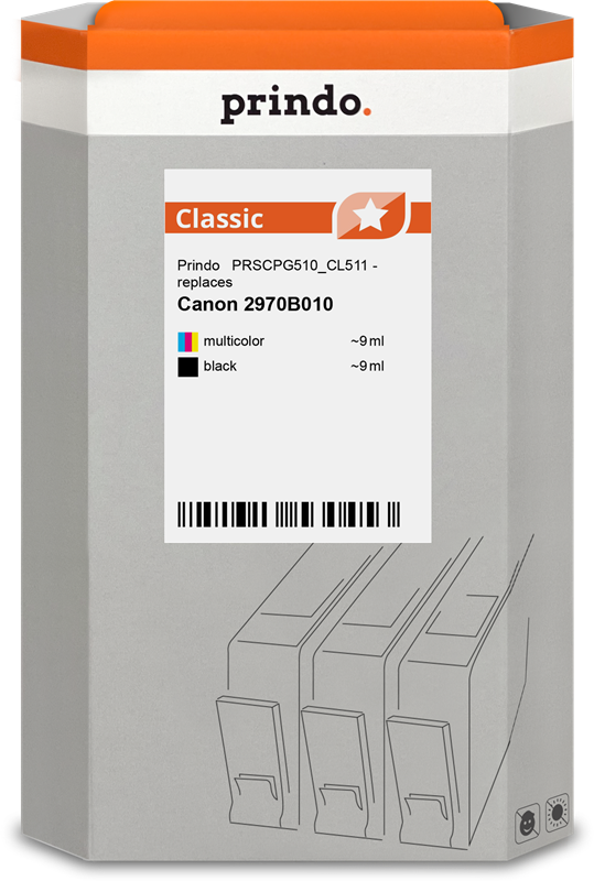 Prindo PRSCPG510_CL511 Multipack Schwarz / mehrere Farben