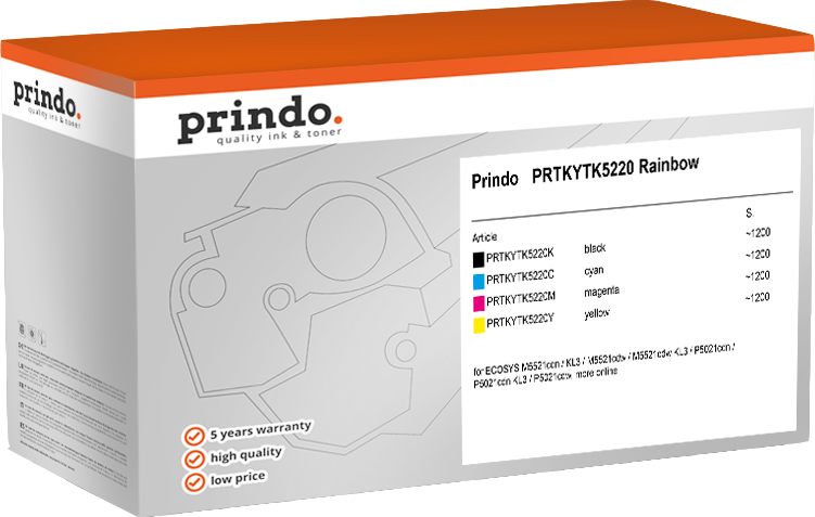 Prindo ECOSYS P5021cdn PRTKYTK5220 Rainbow
